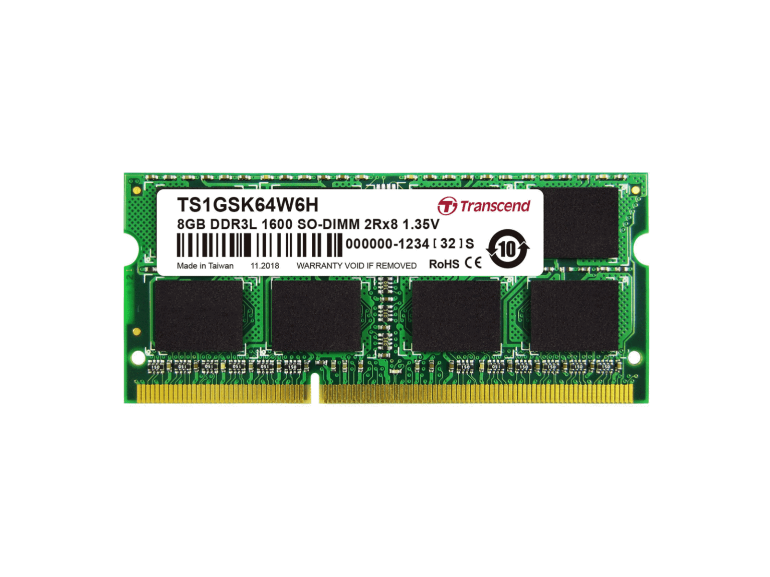 Transcend 8GB SO-DIMM DDR3 RAM - 1600MHz - tech.co.za