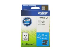 Brother High Yield Cyan Ink Cartridge DCPJ105 - LC535XLC