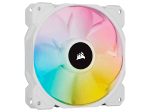 Corsair White SP120 RGB Elite 120mm RGB LED Cooling Fan - Single Pack