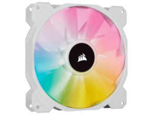 Corsair White SP140 RGB Elite 140mm RGB LED Cooling Fan - Single Pack