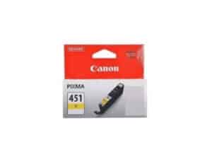 Canon CLI-451 Yellow Single cartridge with yield of 330 pages at IDC 5% coverage
