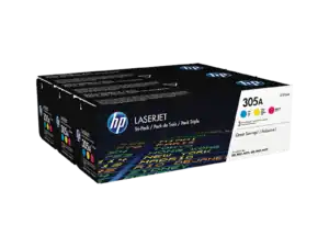 HP 305A 3-pack Cyan/Magenta/Yellow Original LaserJet Toner Cartridges