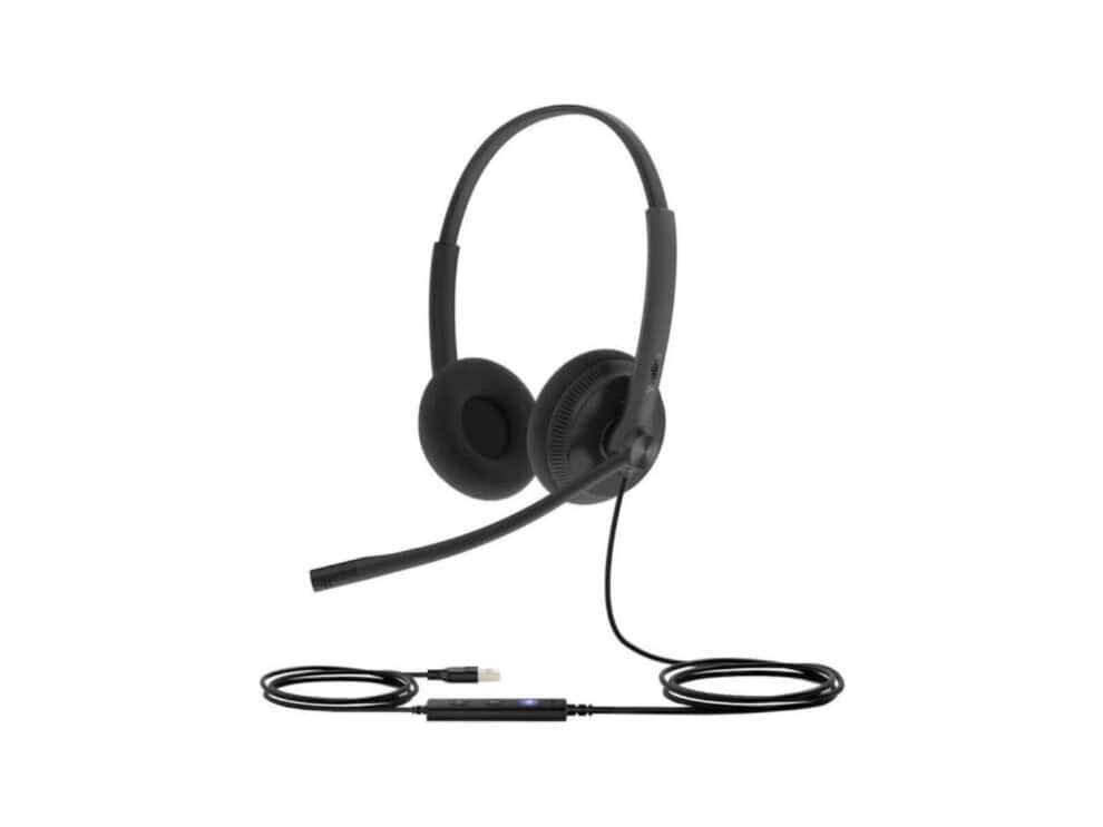 yealink uh34 lite dual with foam ear cushions Black USB headset with microphone