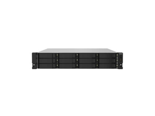 Black network server with multiple drive bays