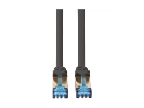 Two black ethernet cables.