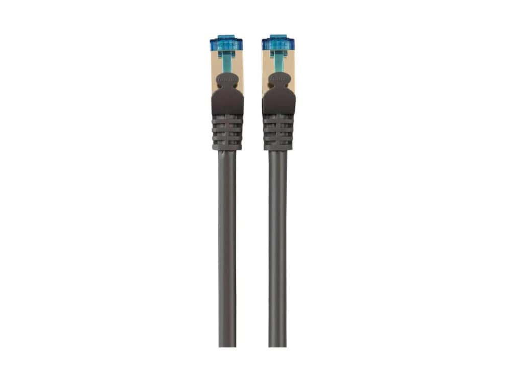 Two black Ethernet cables