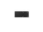 Black metal mounting plate with holes