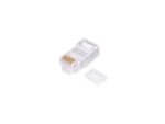 RJ45 Ethernet cable connector close up