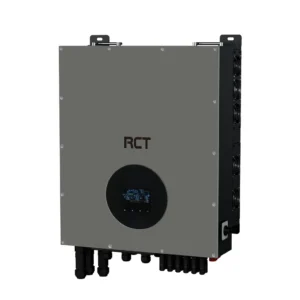 Industrial inverter with digital display and cooling fans.