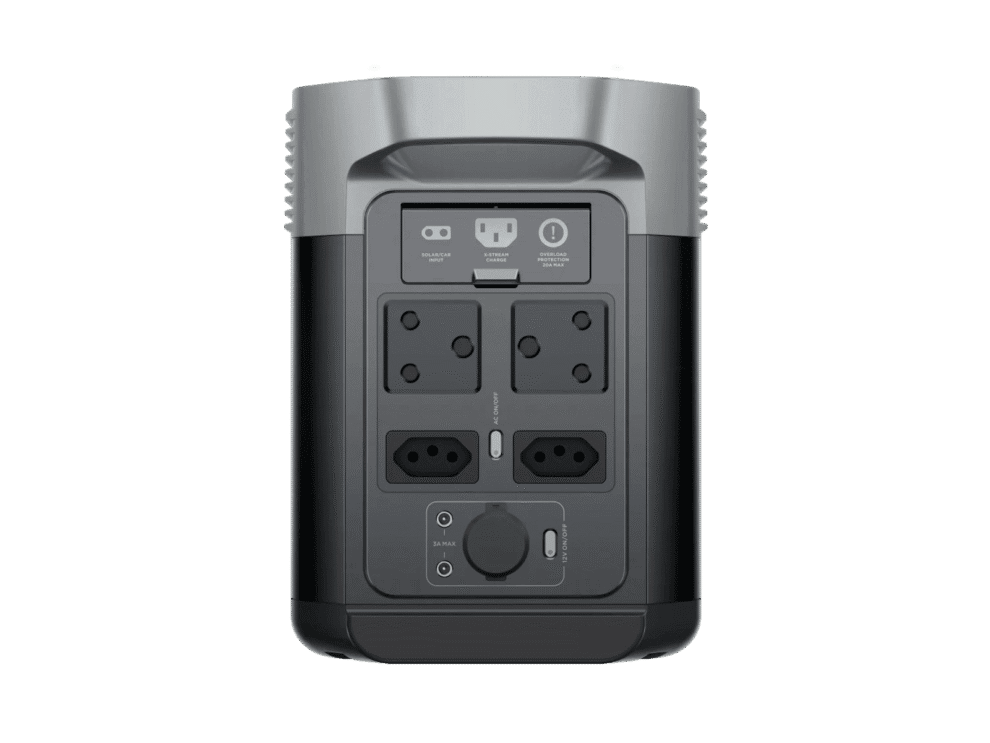 ecoflow delta 2 lithium portable power station 1800w output; 1024wh lfp battery; 500w solar sa socket.