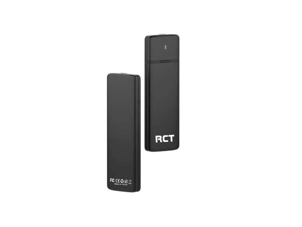 Black rectangular portable USB drive set