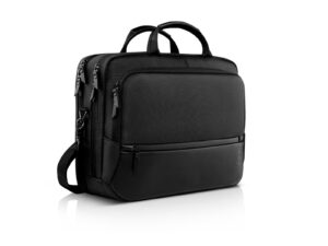 Black laptop bag with multiple compartments