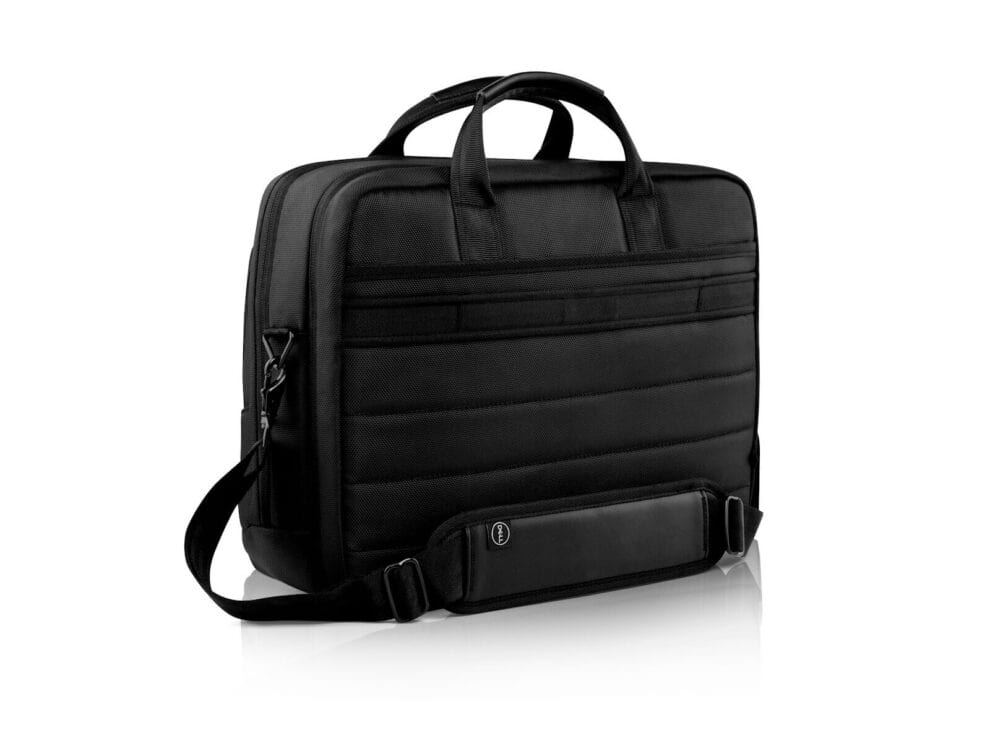 Black laptop bag with shoulder strap