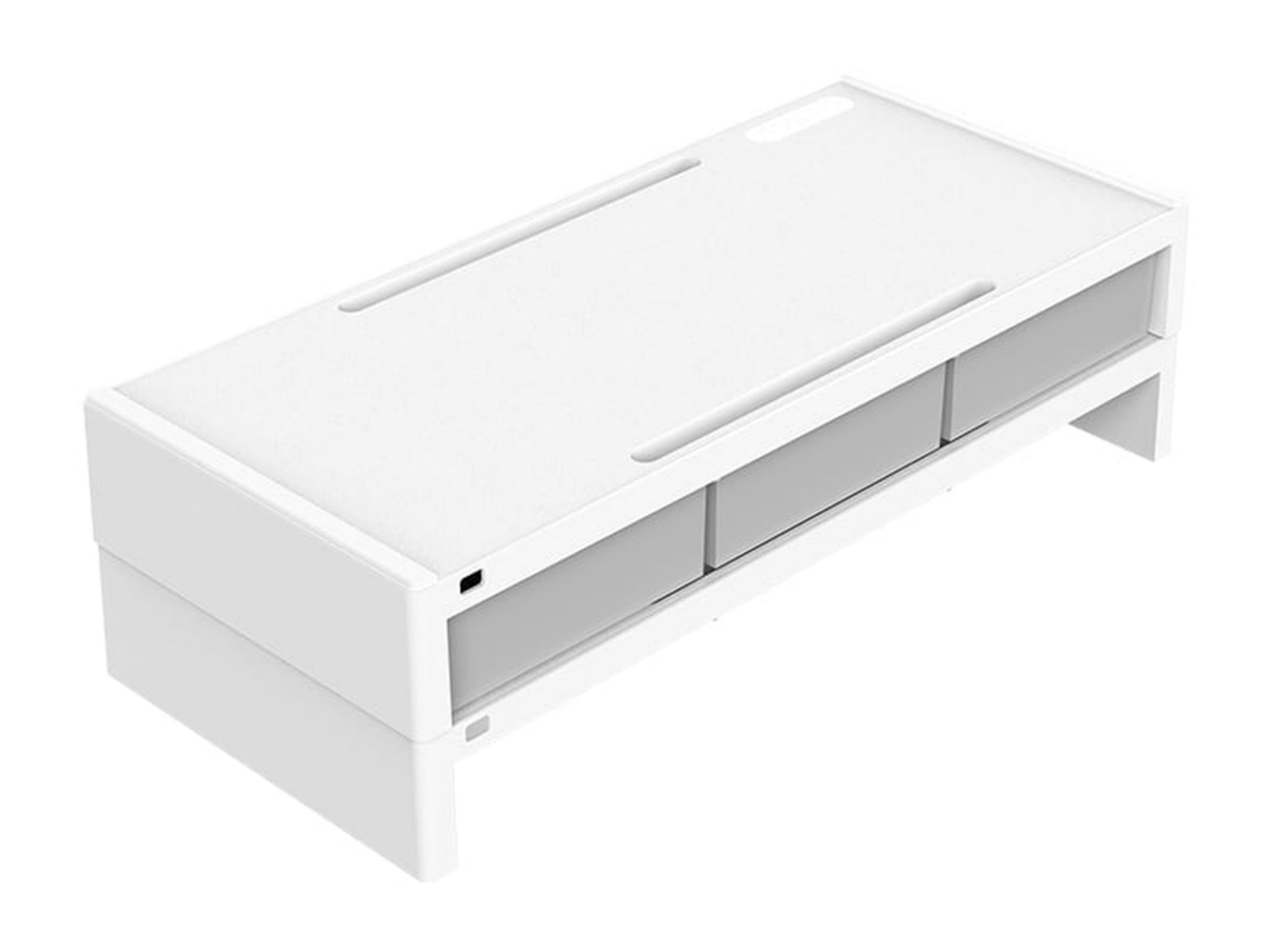 Orico 14cm Desktop Monitor Stand with Drawers White tech.co.za