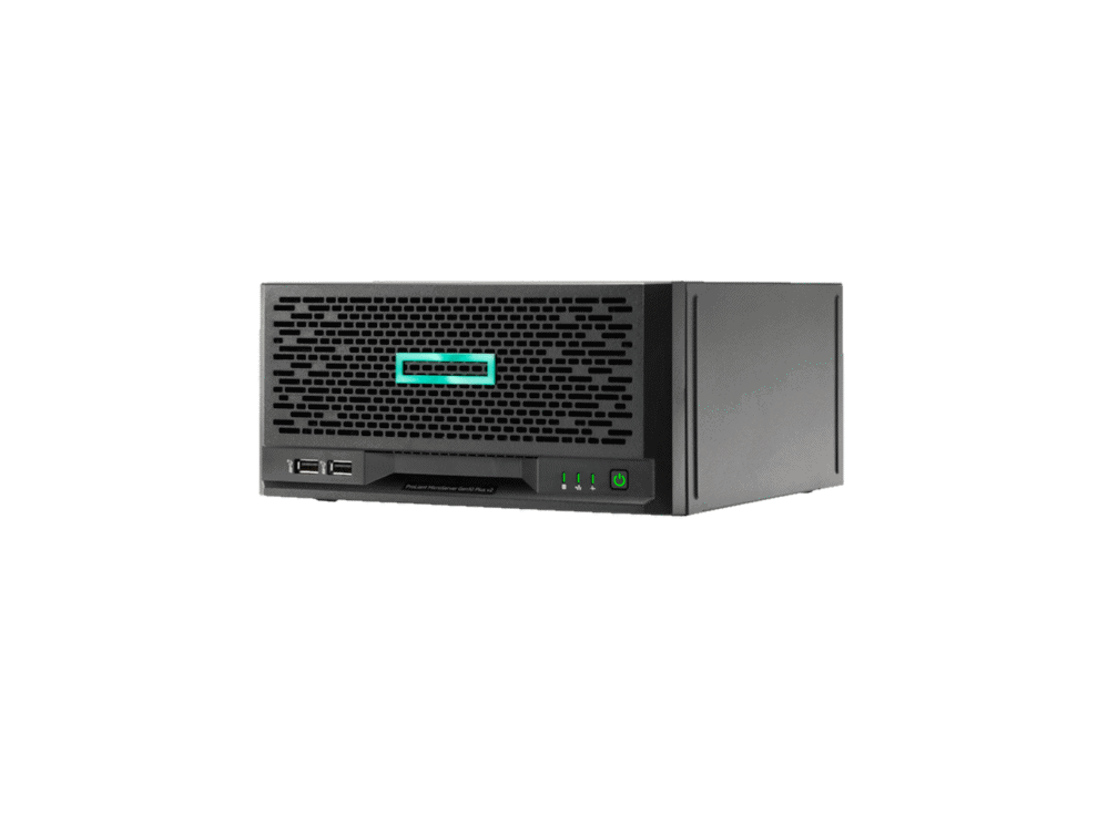hp proliant microserver gen10 plus v2 g6405 2 core 16gb u vroc 4lff nhp 180w external ps server ProLiant MicroServer Gen10 Plus G2