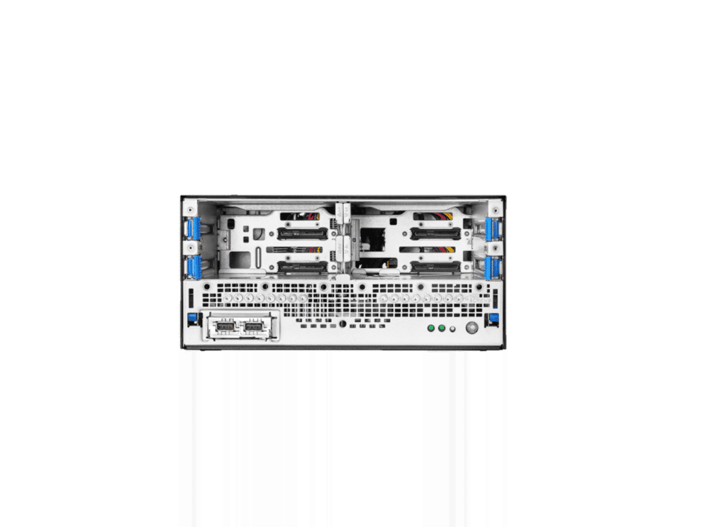 Rear view of computer server.