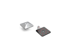 Square adhesive metal hook