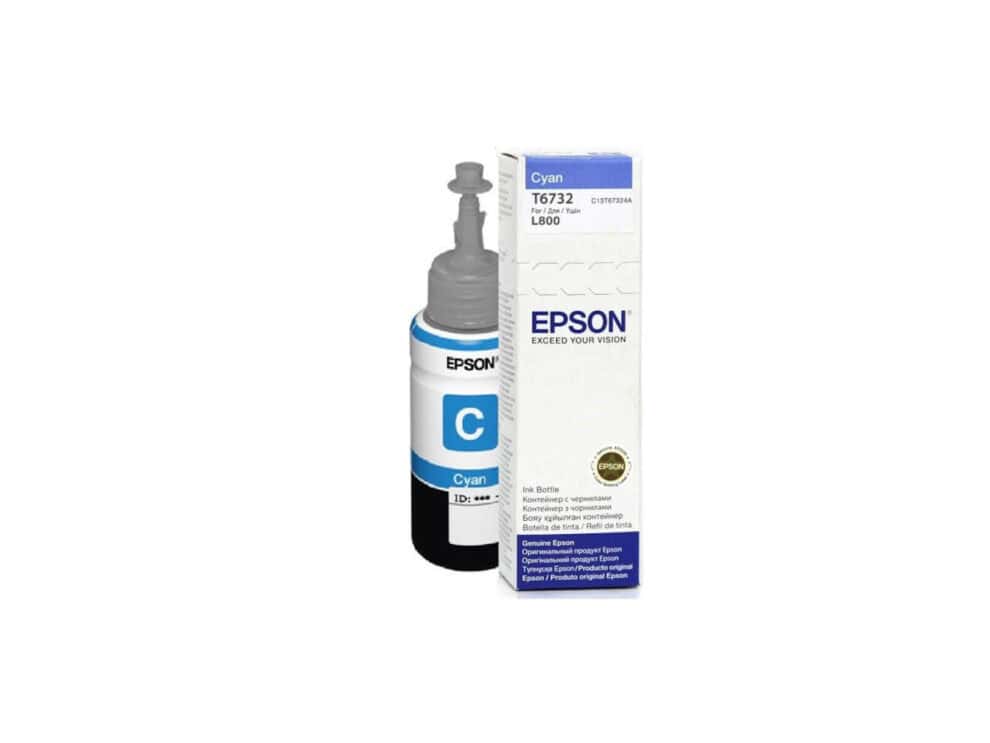 ink bottles cyan 70ml ecotank l800 /810 / 850 / 1800 epson.