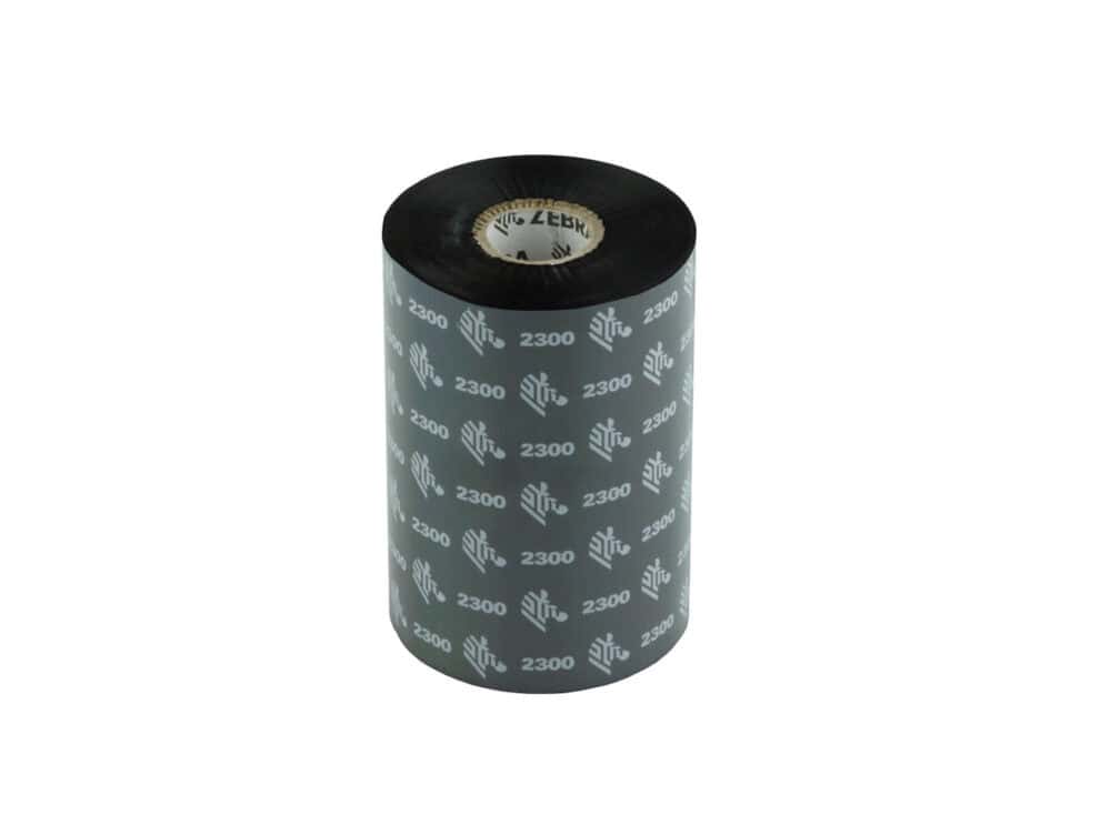 zebra original wax ribbon; 110mmx450m; 2300; standard; 25mm core for zt series