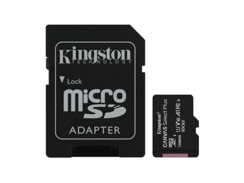 Kingston microSD card with adapter.