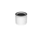 White cylinder speaker on black background