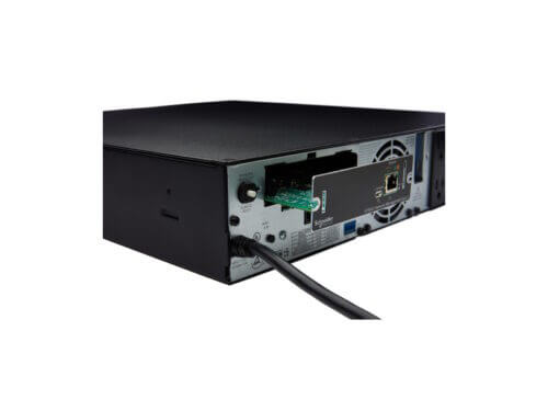 Network management card installation in server.