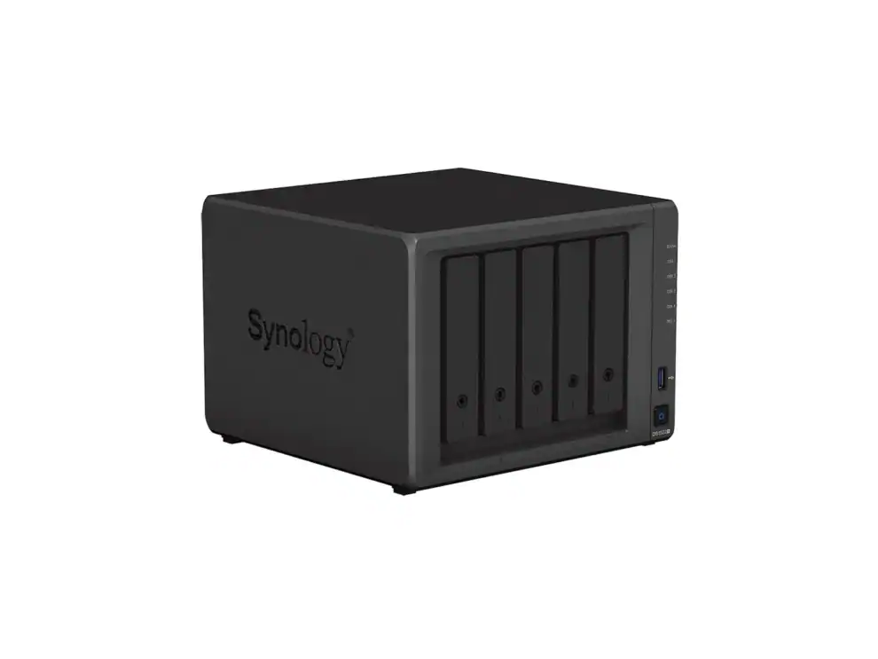 Synology DS1520+ NAS device front view.