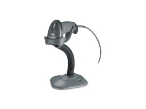 Adjustable barcode scanner on stand
