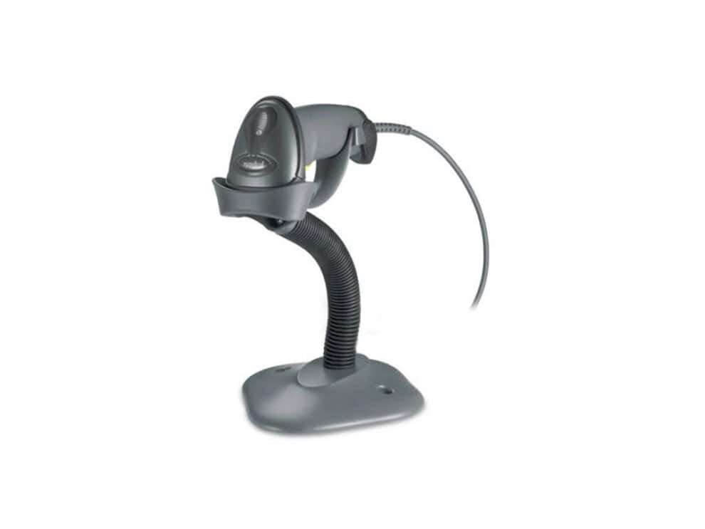 zebra ls2208 handheld 1d laser; black w/stand usb kit Adjustable barcode scanner on stand