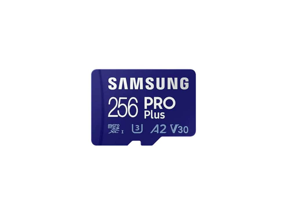 samsung 256gb pro plus microsdxc memory card/ read : up to 160mb/s write : up to 120mb/s with uhs 1 interface/ speed class (u3/