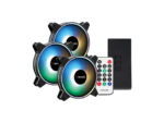 PCBuilder Tempest Chill Fan Kit 3x120MM Dual Glow ARGB Fan + Controller + RF Remote