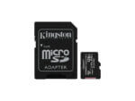 kingston 128gb micsdxc canvas select plus 100r a1 c10 card + adp
