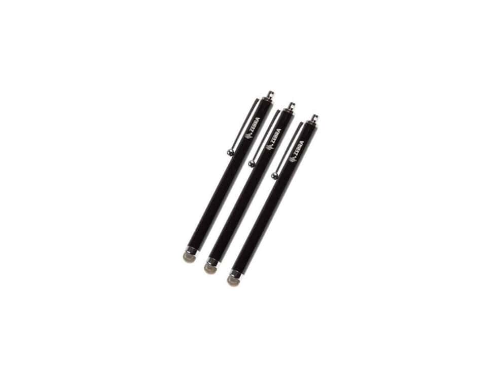 Three black touch screen stylus pens