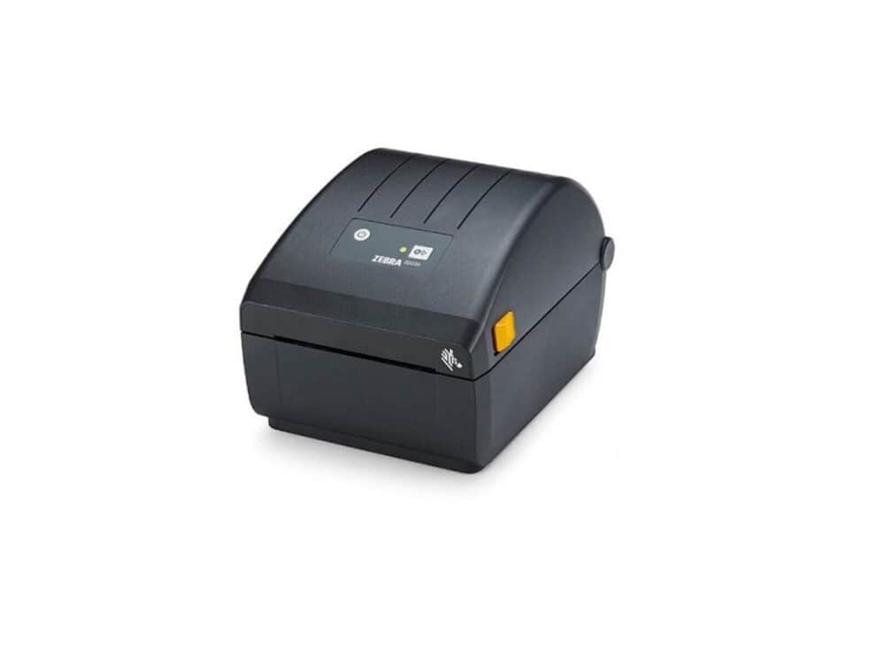 direct thermal printer zd220; standard ezpl; 203 dpi; eu and uk power cords; usb Black Zebra thermal label printer