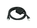 Black power cable with two connectors
