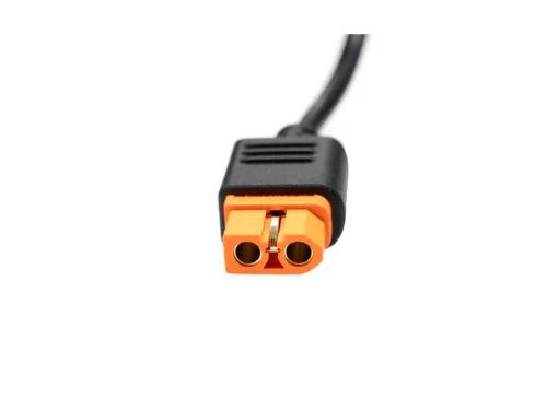 Orange and black power connector cable