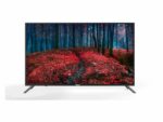 Modern TV with vibrant screen displaying a forest scene.