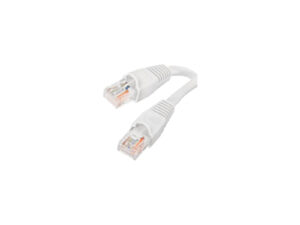 Acconet CAT6 UTP Flylead, 2 Meter, Straight, Stranded Cable, Moulded Boots and Plugs, White
