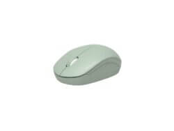 Wireless mint green computer mouse isolated on white.