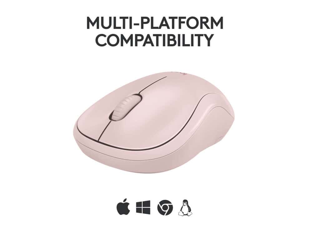 logitech m240 silent bluetooth mouse rose 2.4ghz/bt n/a emea 808 retail offline box