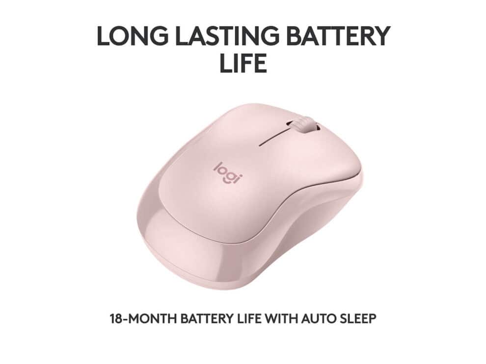 logitech m240 silent bluetooth mouse rose 2.4ghz/bt n/a emea 808 retail offline box