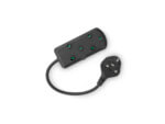 RCT to SA Socket Multi-Plug With UK Plug - Black
