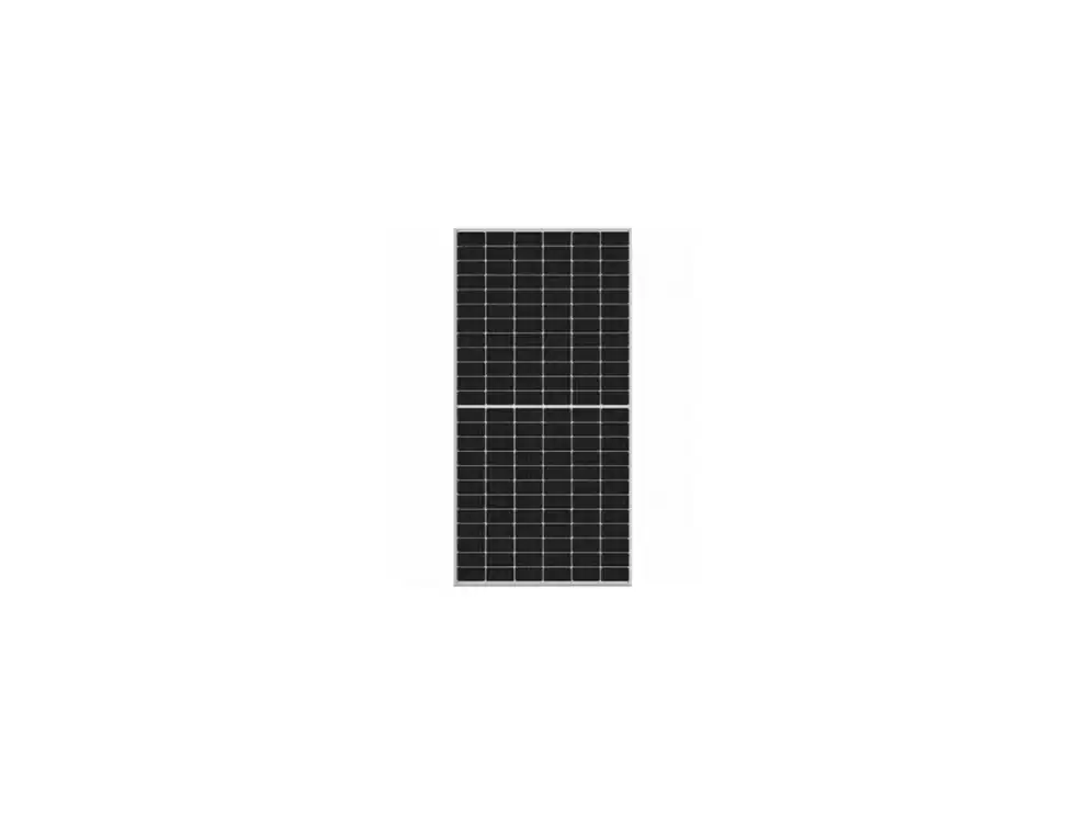 Black solar panel with grid pattern