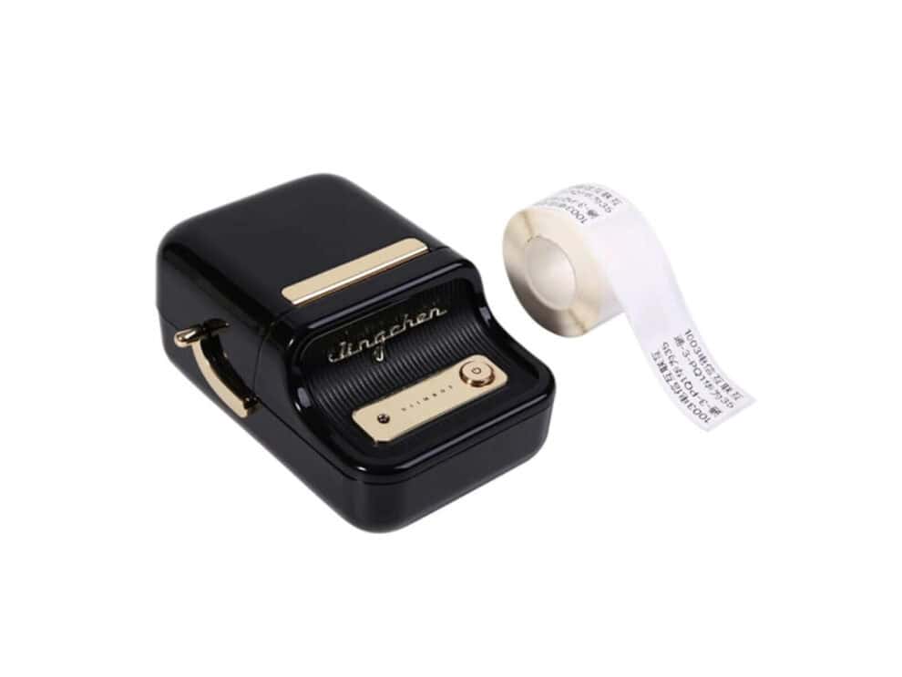 niimbot b21 portable thermal label printer bk Black label maker with embossed tape.