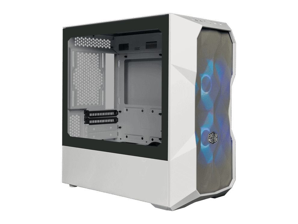 cooler master masterbox td300 white: micro atx; mini itx; mesh front panel; dual argb fans; tempered glass side panel; airflow cooler master masterbox td300 white: micro atx; mini itx; mesh front panel; dual argb fans; tempered glass side panel; airflow