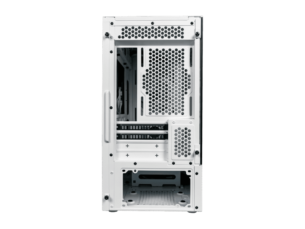 cooler master masterbox td300 white: micro atx; mini itx; mesh front panel; dual argb fans; tempered glass side panel; airflow