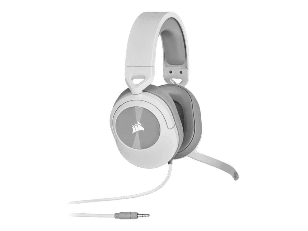 corsair hs55 stereo gaming headset; white.