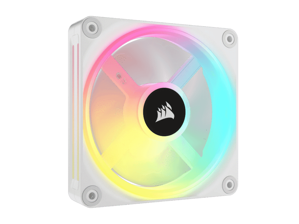corsair icue link qx120 rgb 120mm pwm fan expansion kit white