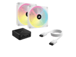 Corsair iCUE Link QX140 RGB 140mm PWM Fans Starter Kit - White