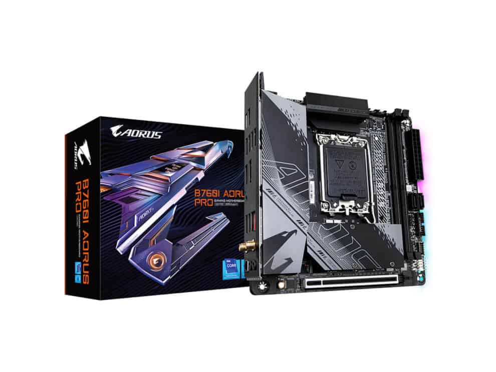 gigabyte intel® b760 chipset for 12th/13th gen lga 1700; 2x ddr5; 2x m2; 1xdp/1xhdmi; itx